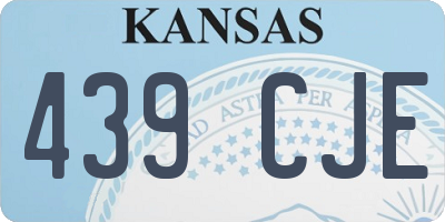 KS license plate 439CJE