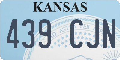 KS license plate 439CJN