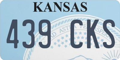 KS license plate 439CKS