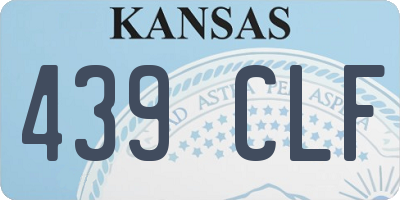 KS license plate 439CLF