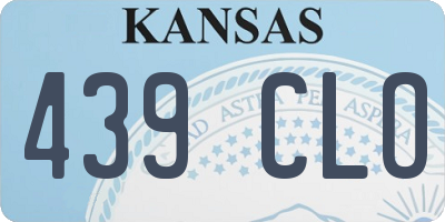 KS license plate 439CLO