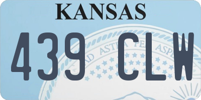 KS license plate 439CLW