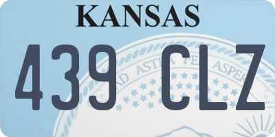 KS license plate 439CLZ