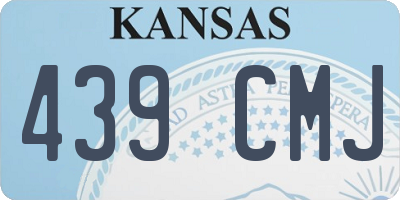 KS license plate 439CMJ