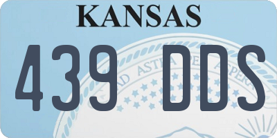KS license plate 439DDS