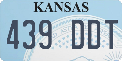 KS license plate 439DDT