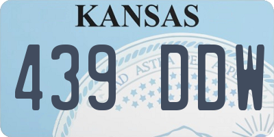 KS license plate 439DDW