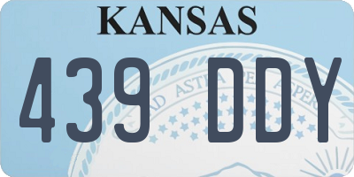 KS license plate 439DDY