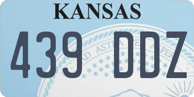 KS license plate 439DDZ