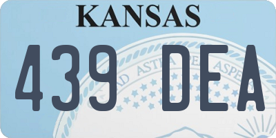 KS license plate 439DEA