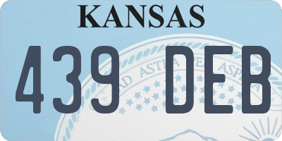 KS license plate 439DEB