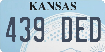 KS license plate 439DED