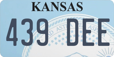 KS license plate 439DEE
