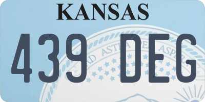 KS license plate 439DEG