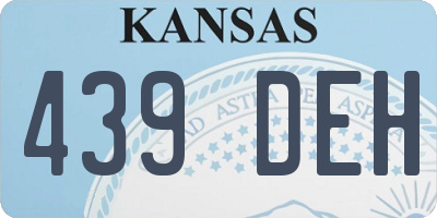 KS license plate 439DEH