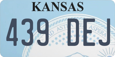 KS license plate 439DEJ