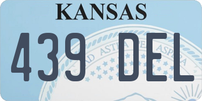 KS license plate 439DEL