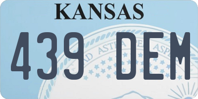 KS license plate 439DEM