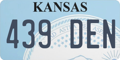 KS license plate 439DEN