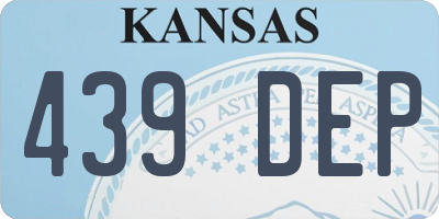 KS license plate 439DEP