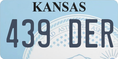 KS license plate 439DER