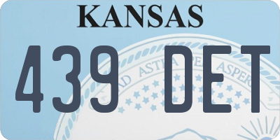 KS license plate 439DET