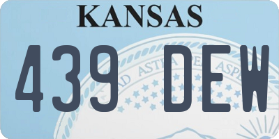 KS license plate 439DEW