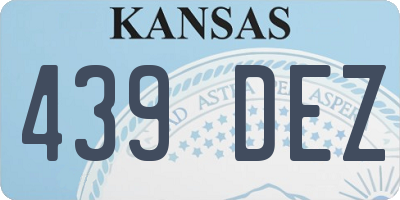 KS license plate 439DEZ