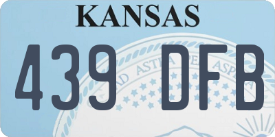 KS license plate 439DFB