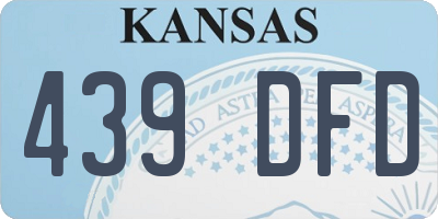 KS license plate 439DFD