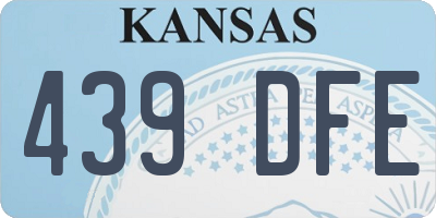 KS license plate 439DFE