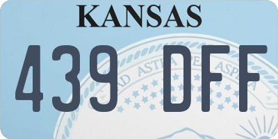 KS license plate 439DFF