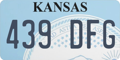 KS license plate 439DFG