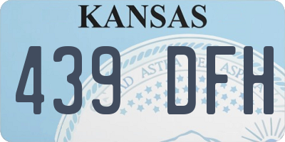 KS license plate 439DFH