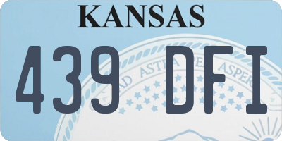 KS license plate 439DFI