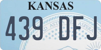 KS license plate 439DFJ
