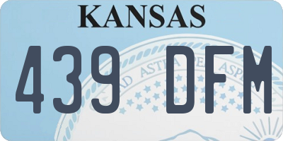 KS license plate 439DFM