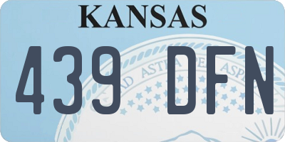 KS license plate 439DFN