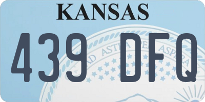 KS license plate 439DFQ