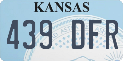 KS license plate 439DFR