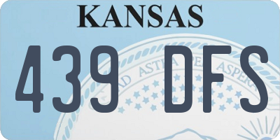KS license plate 439DFS