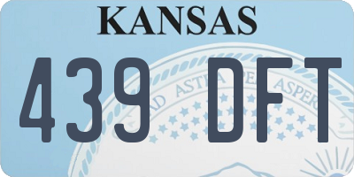 KS license plate 439DFT