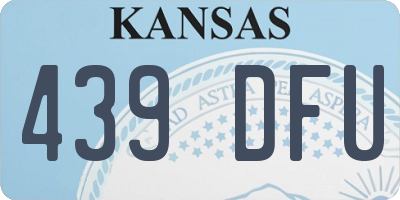 KS license plate 439DFU