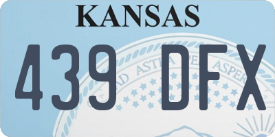 KS license plate 439DFX