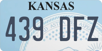 KS license plate 439DFZ