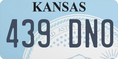 KS license plate 439DNO