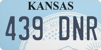 KS license plate 439DNR