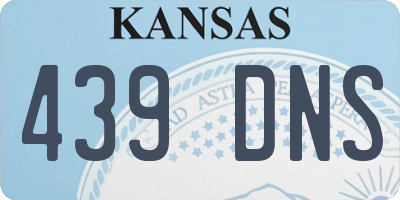 KS license plate 439DNS