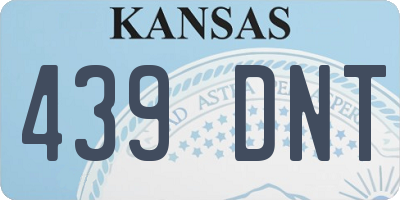 KS license plate 439DNT