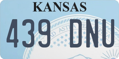 KS license plate 439DNU